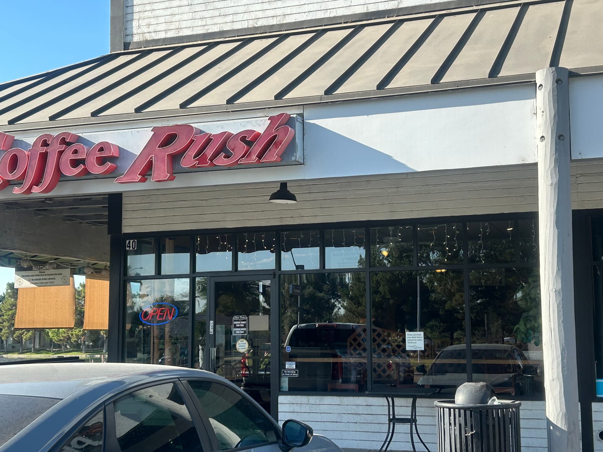 Storefront Window Cleaning for Coffee Rush in Chandler image