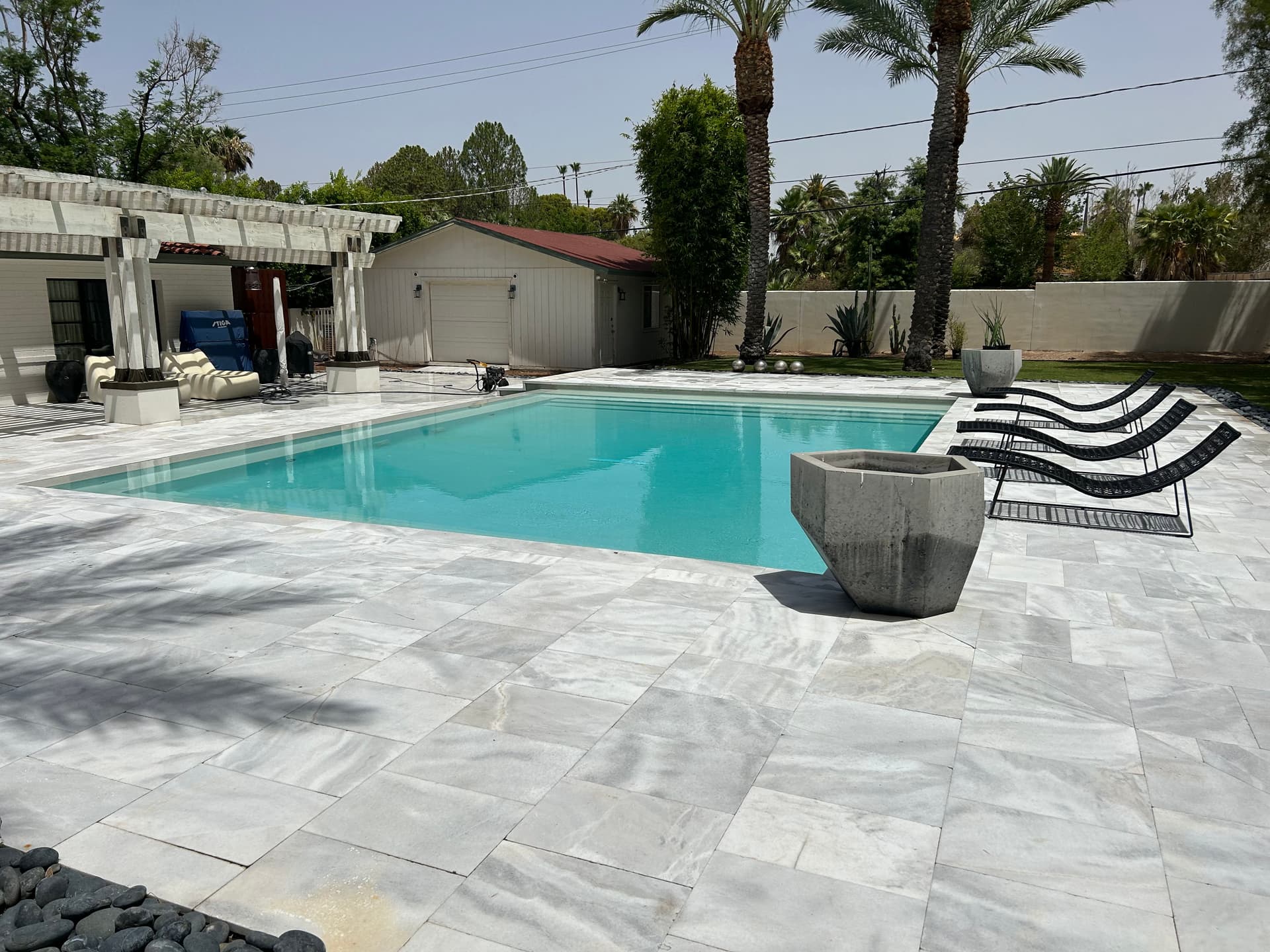 Phoenix Pool Deck Soft Wash on Natural Stone image